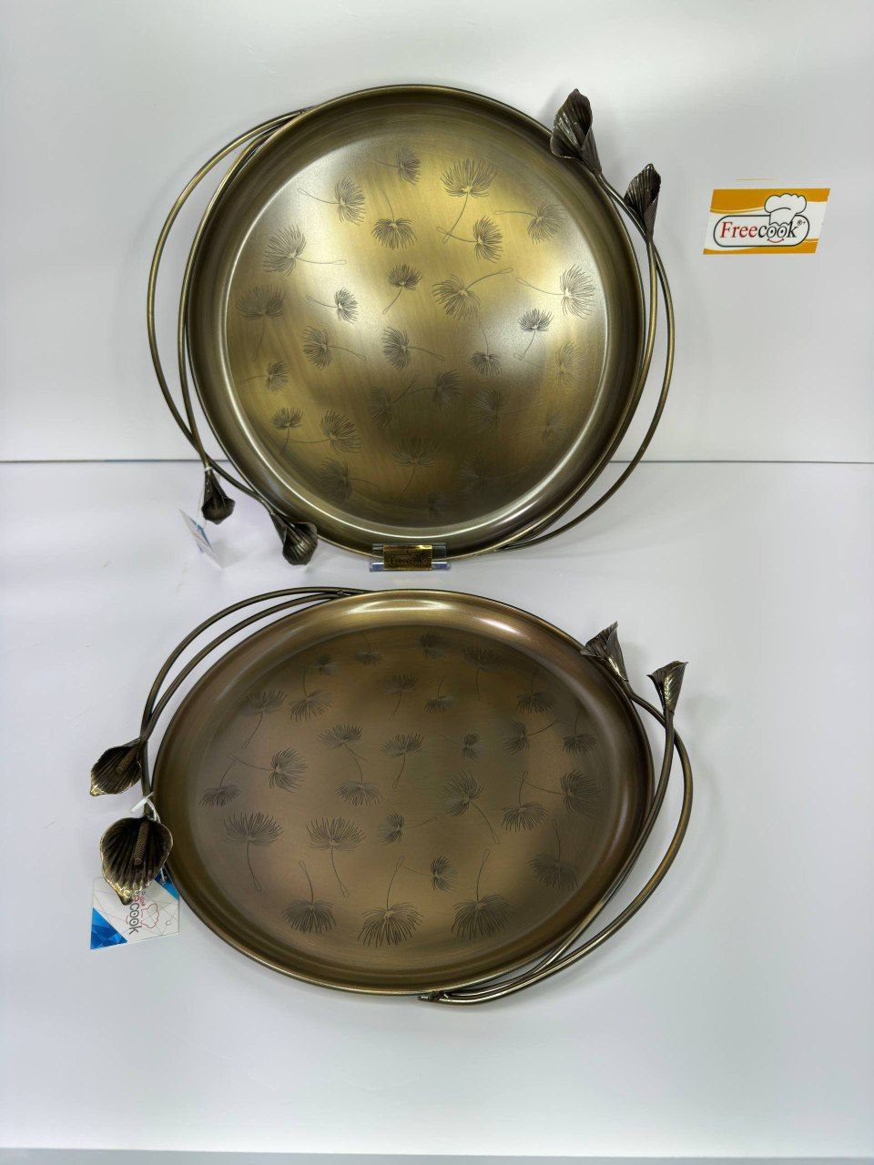 سینی فلزی طرح لیلیوم سایز بزرگ