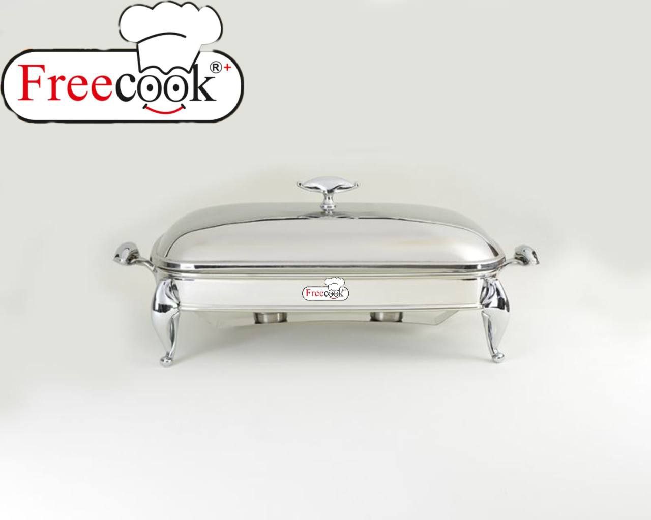 سوفله مستطیل بزرگ استیل (طرح دسته النا نقره ای)