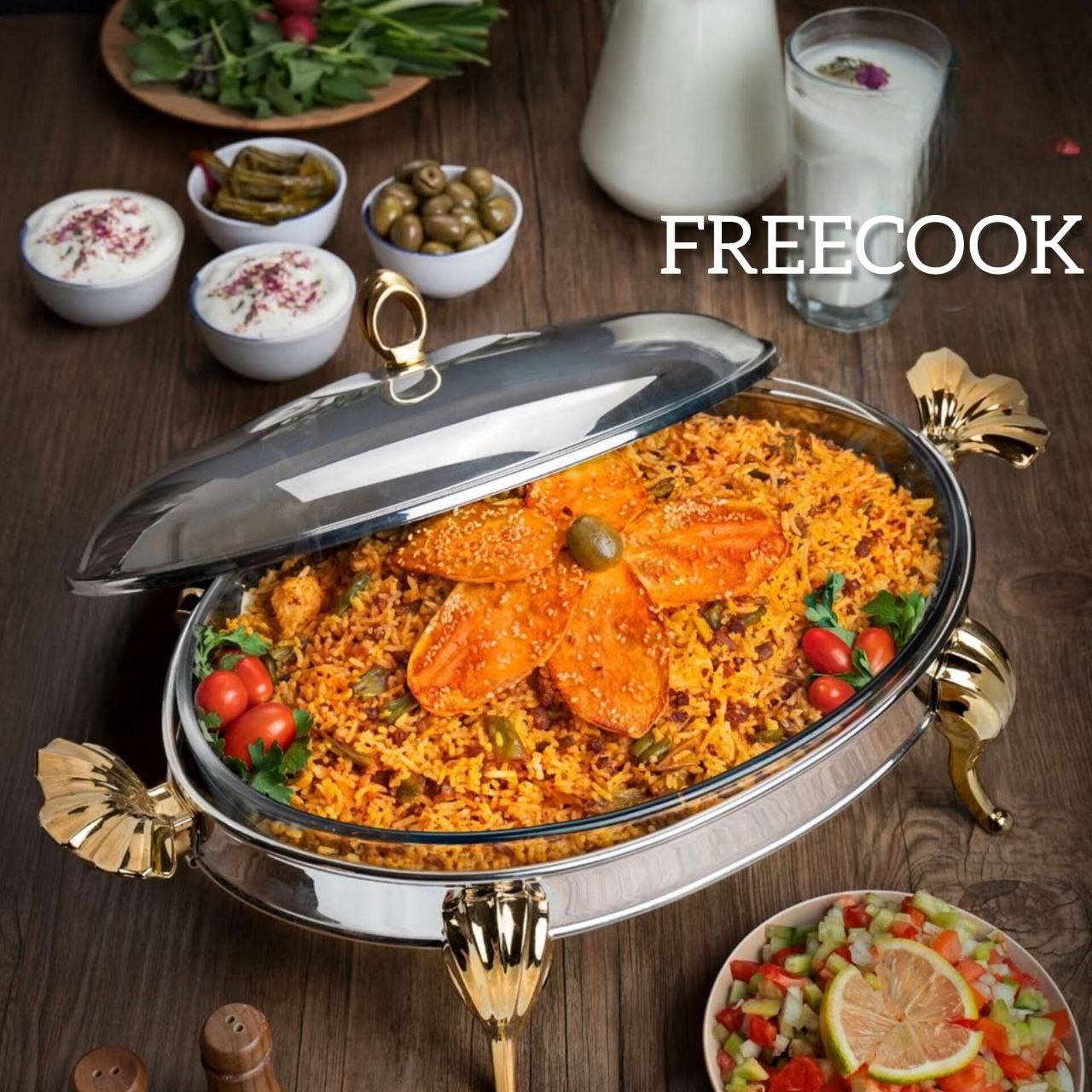 سوفله بیضی کوچک  استیل (طرح دسته رویال طلایی)