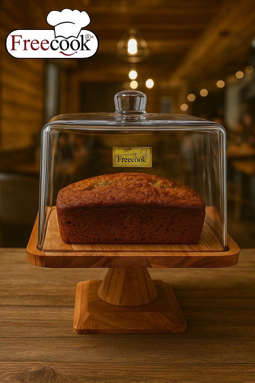 کیک خوری مربع پایه دار