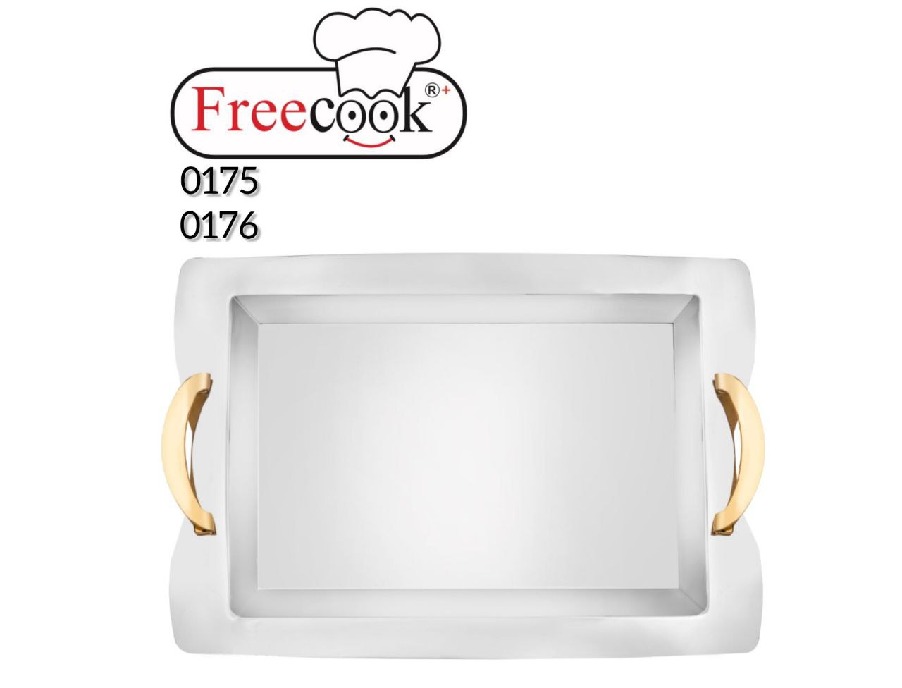 سینی دسته طلایی فری کوک سایز کوچک (مدل النا)