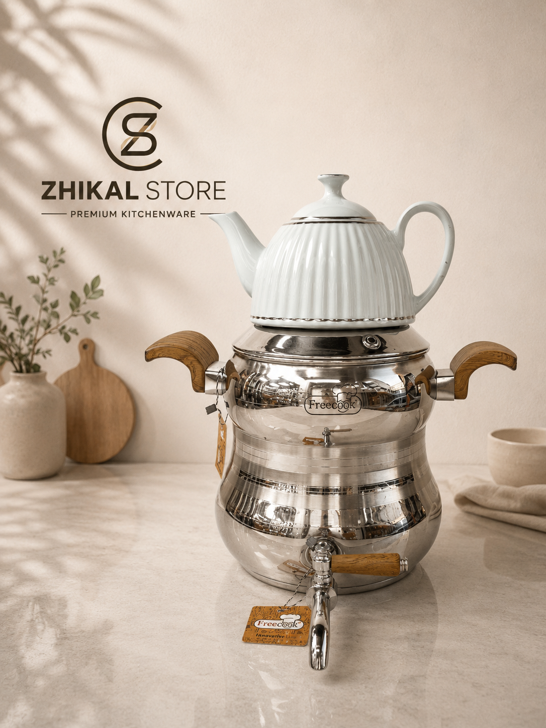 کتری قوری استیل شیردار