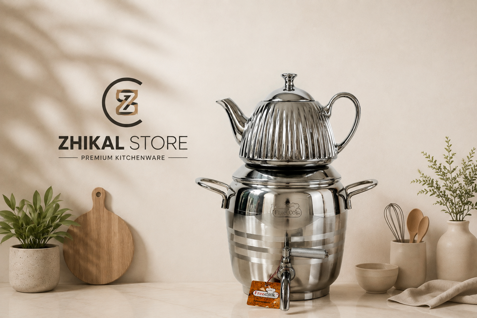 کتری قوری استیل شیردار
