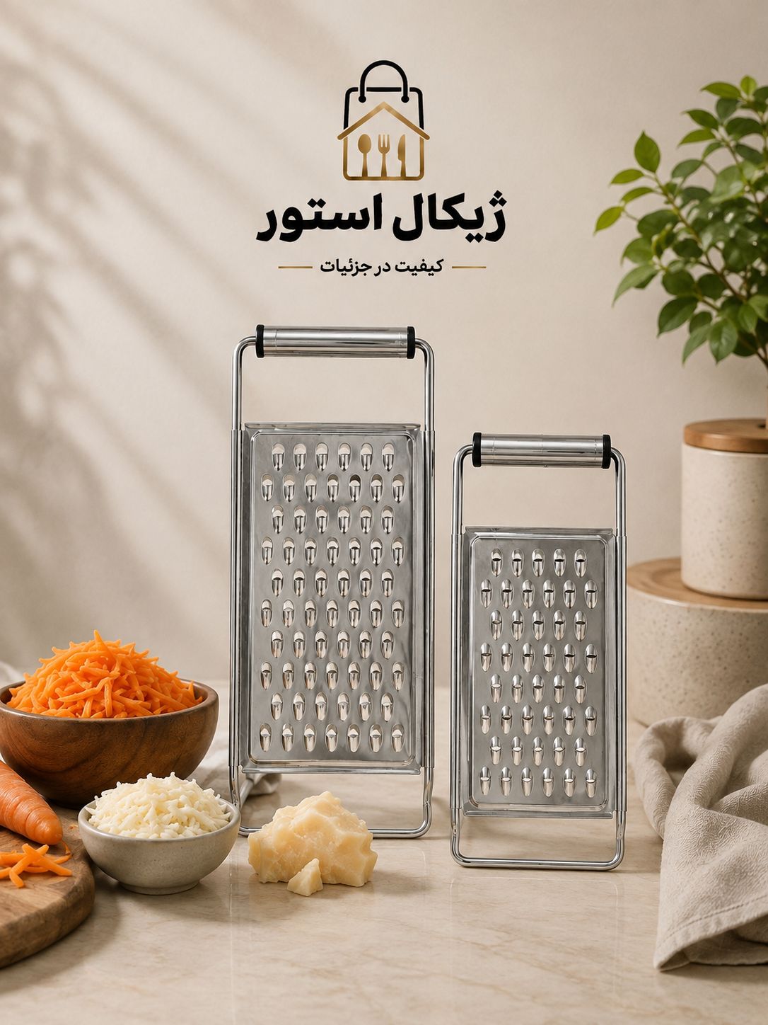 رنده تخت استیل (سایز بزرگ)