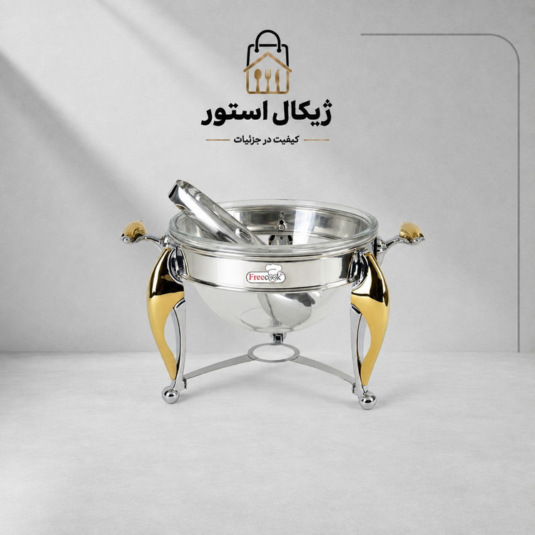 سالاد خوری استیل (طرح دسته النا طلایی)