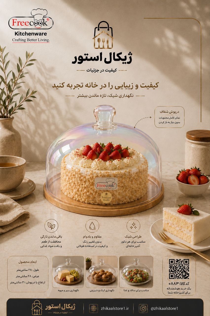 کیک خوری گرد (مدل هفت رنگ )