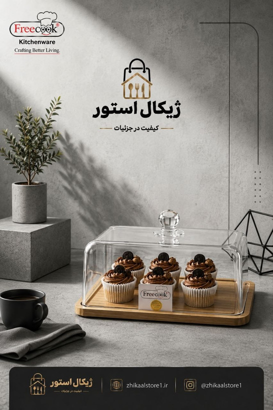 کیک خوری چهارگوش (مدل ساده )