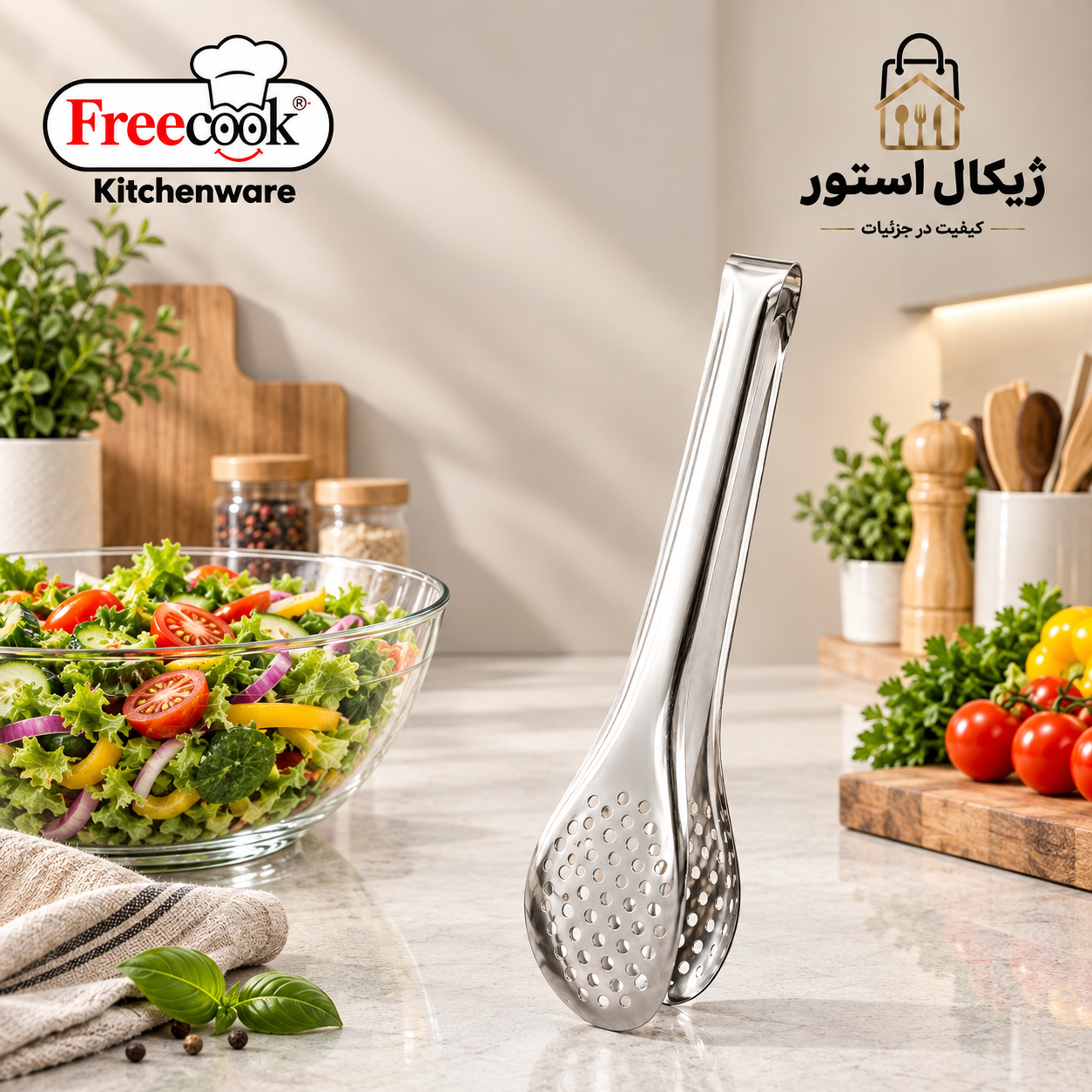 انبر چنگکی سوراخ دا ر تمام استیل