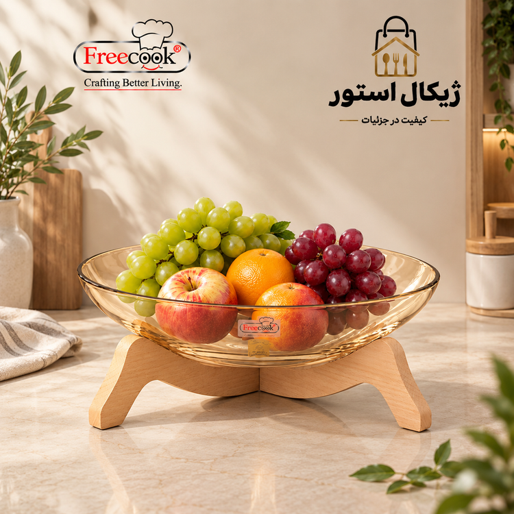 میوه خوری نیم گود(مدل بلور شامپاینی)