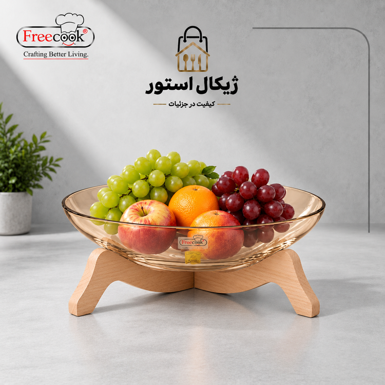 میوه خوری نیم گود(مدل بلور شامپاینی)