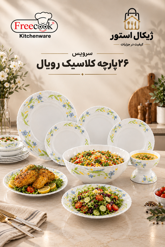سرویس ۲۶پارچه آرکوپال(مدل کلاسیک رویال)